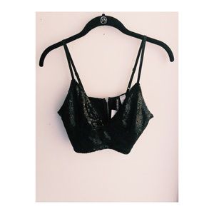 Sequined crop top/ bustier